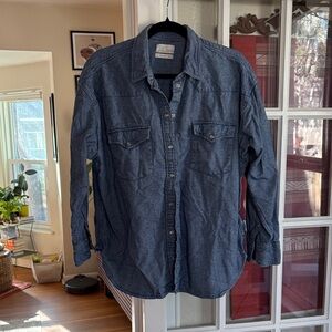 J.Crew Relaxed-Fit Indigo Flannel Shirt (Rosemary Wash/12)